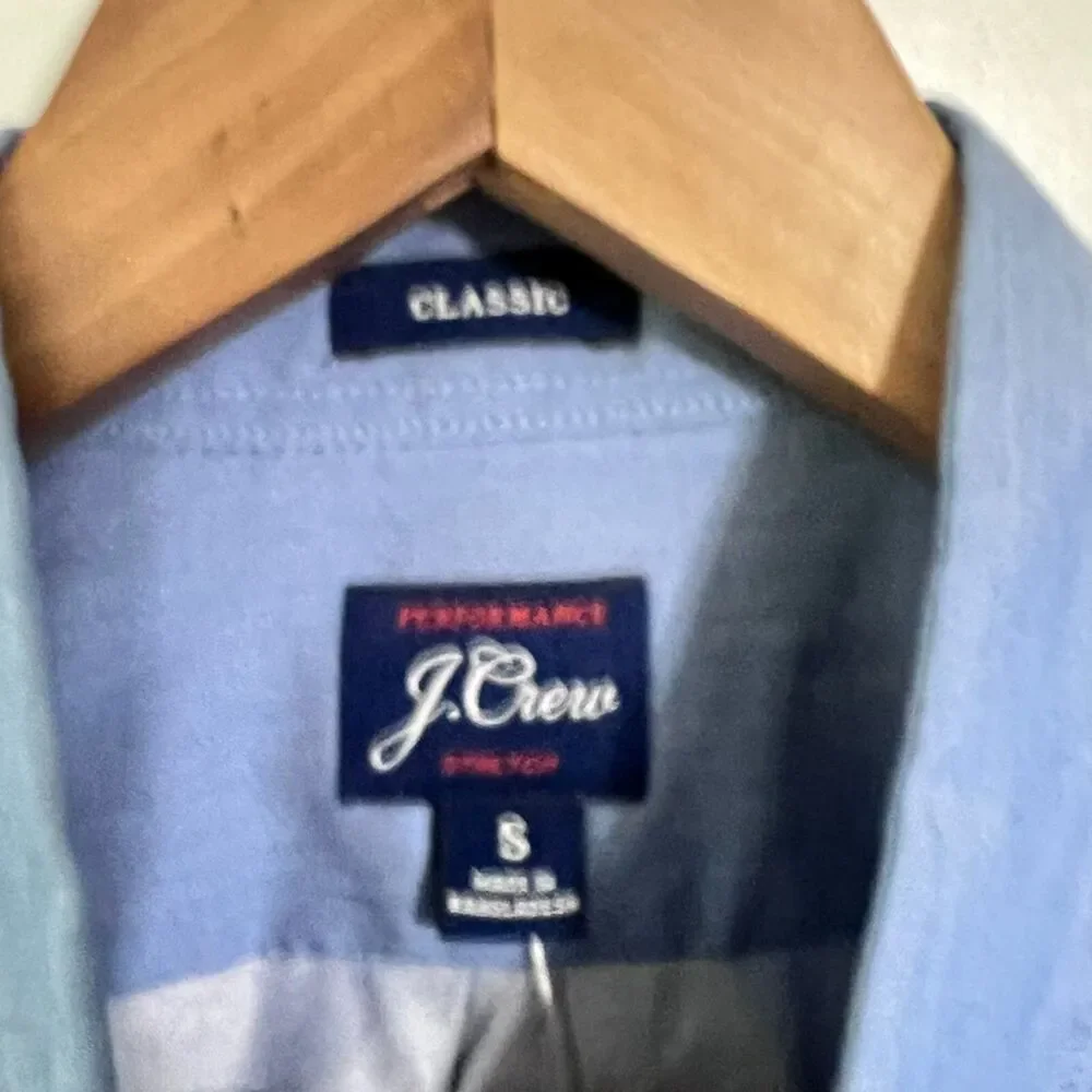 Jcrew Mens Shirt Size S Lightweight Blue Performance Stretch Classic Long Sleeve